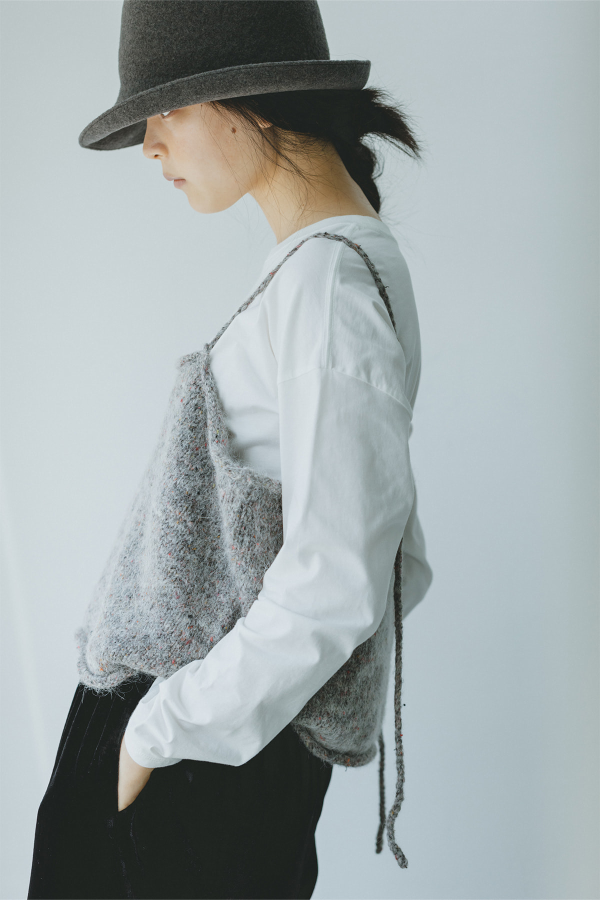 KAGURE かぐれ 2024AW ナッピングウール2WAYベスト かぐれ｜ナッピングウール2WAYベスト - かぐれ(カグレ